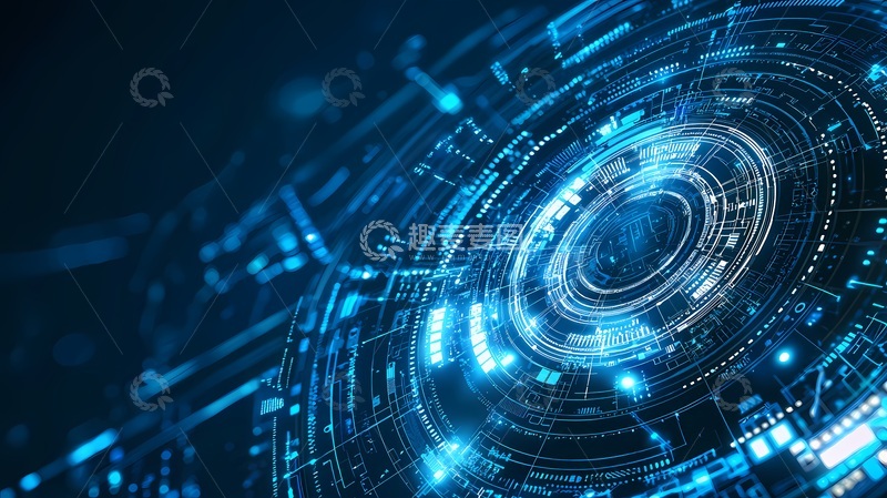 高清大图下载【趣麦麦图】-科技感数据流动背景图广告
