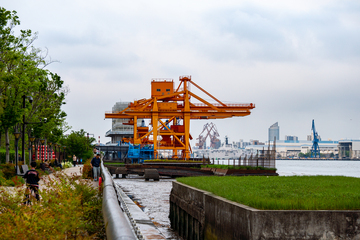 杨浦发电厂遗址公园工业景观城市风光