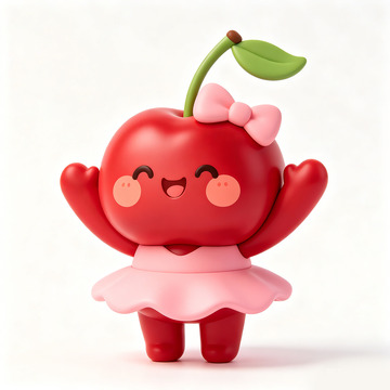 卡通樱桃拟人化形象设计