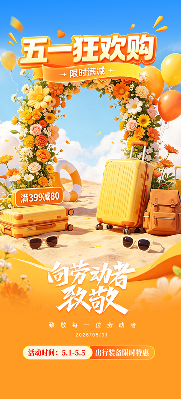 51劳动节促销海报2