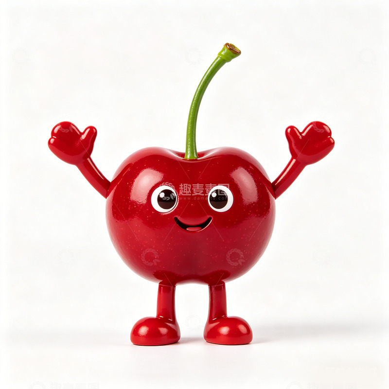 高清大图下载【趣麦麦图】卡通樱桃拟人形象设计