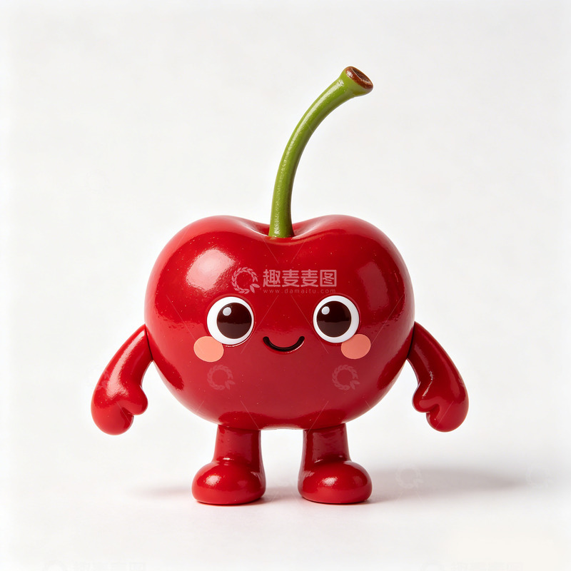 高清大图下载【趣麦麦图】卡通樱桃拟人形象设计模型