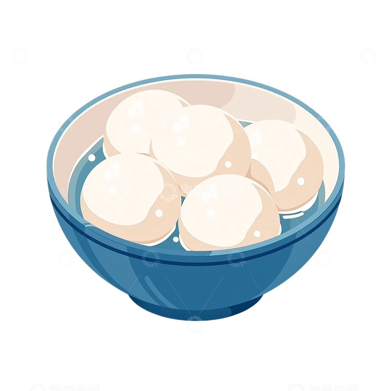 高清大图下载【趣麦麦图】水墨轻描淡写的白色圆球