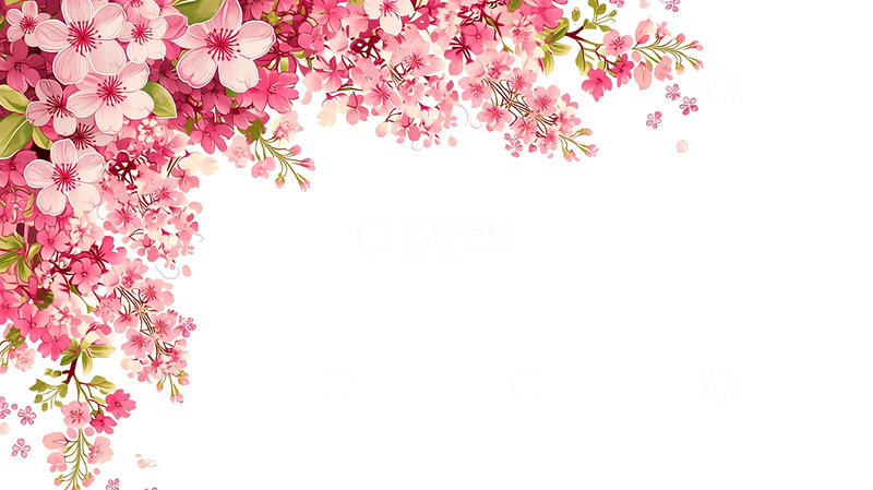 高清大图下载【趣麦麦图】粉色花韵缭绕梦幻空间