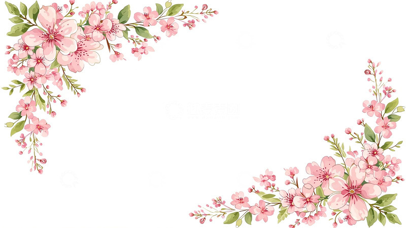 高清大图下载【趣麦麦图】粉色繁花缀满静谧角落
