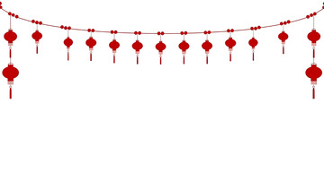 红色灯笼流苏古典风韵