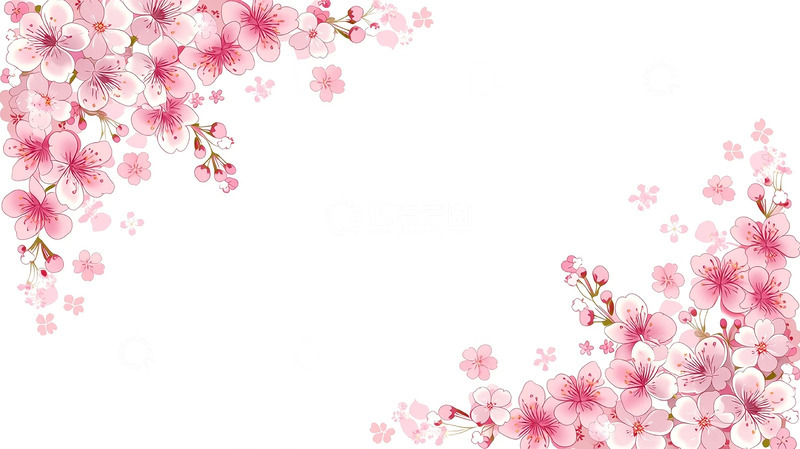 高清大图下载【趣麦麦图】粉色花瓣盛开梦幻空间