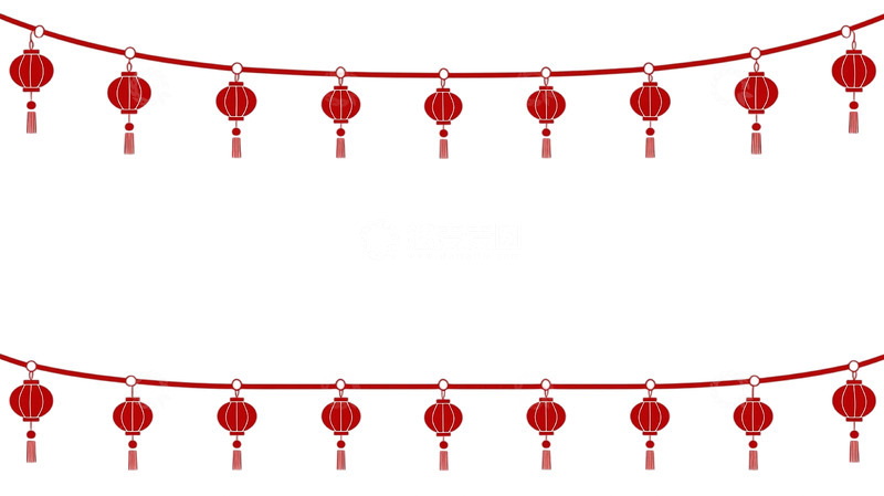高清大图下载【趣麦麦图】灯笼流苏分割线神奇艺术