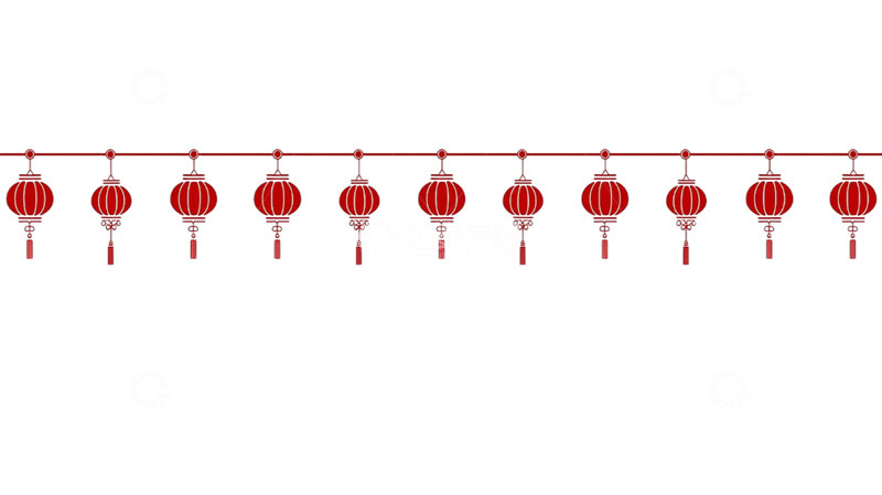 高清大图下载【趣麦麦图】红色灯笼串联传统节日梦