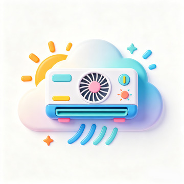 卡通云空调设计元素