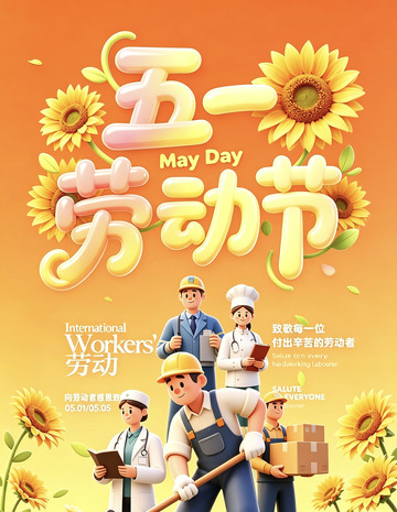 五一劳动节致敬劳动者 职业人物