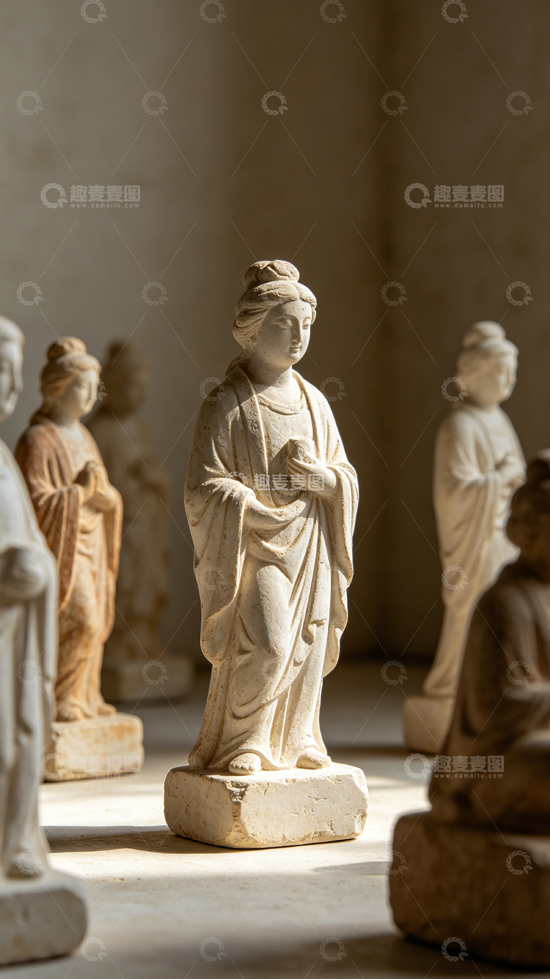 高清大图下载【趣麦麦图】古石雕人像艺术展示