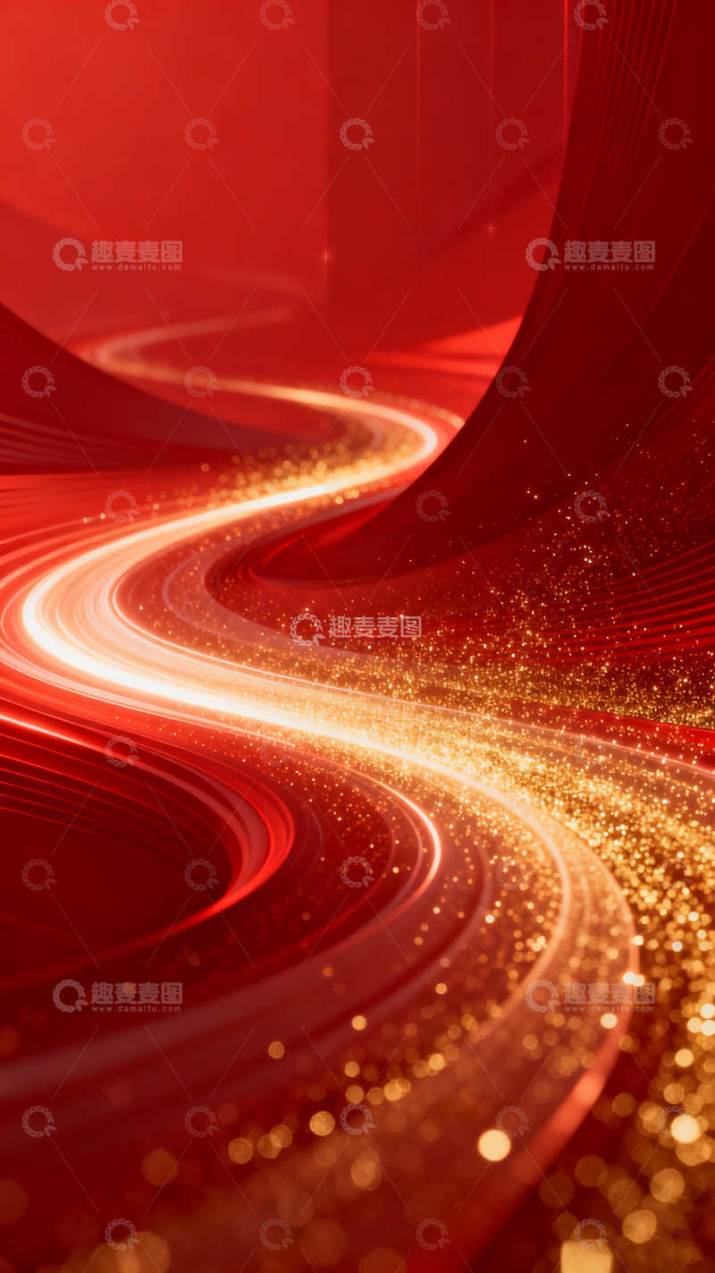 高清大图下载【趣麦麦图】红色炫光梦幻背景设计