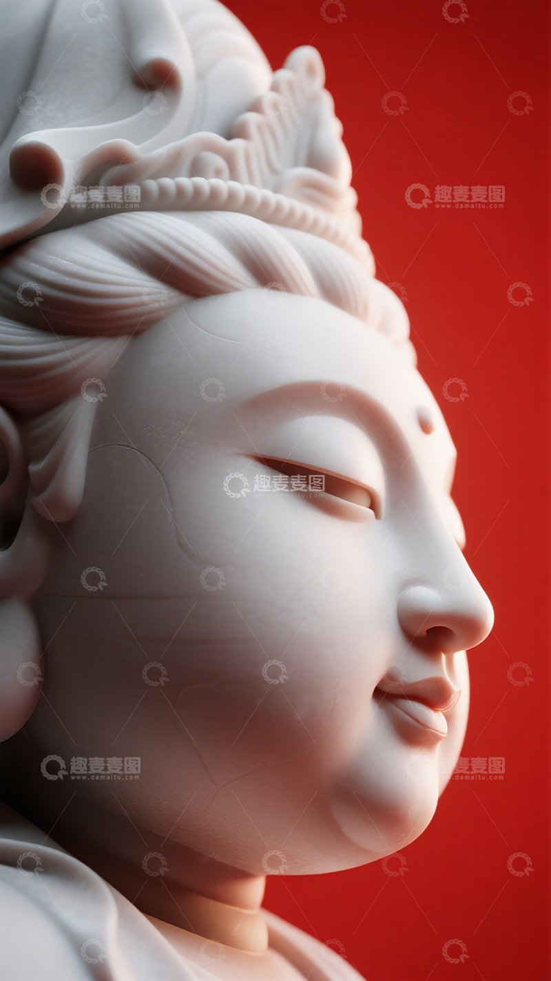 高清大图下载【趣麦麦图】-佛像雕塑艺术特写