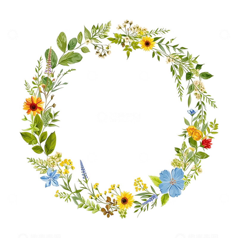 高清大图下载【趣麦麦图】花环盛开的梦幻之境