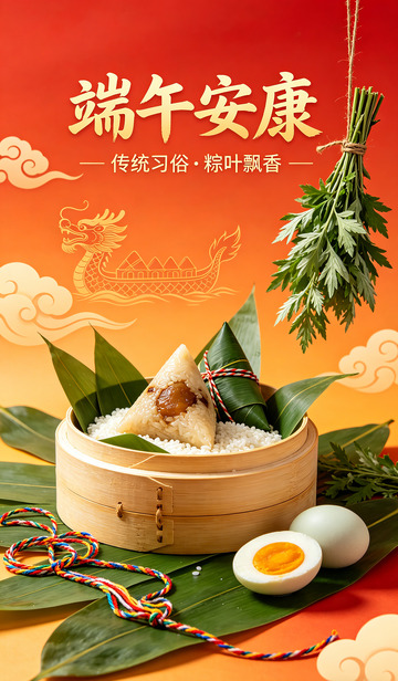 端午传统美食宣传海报