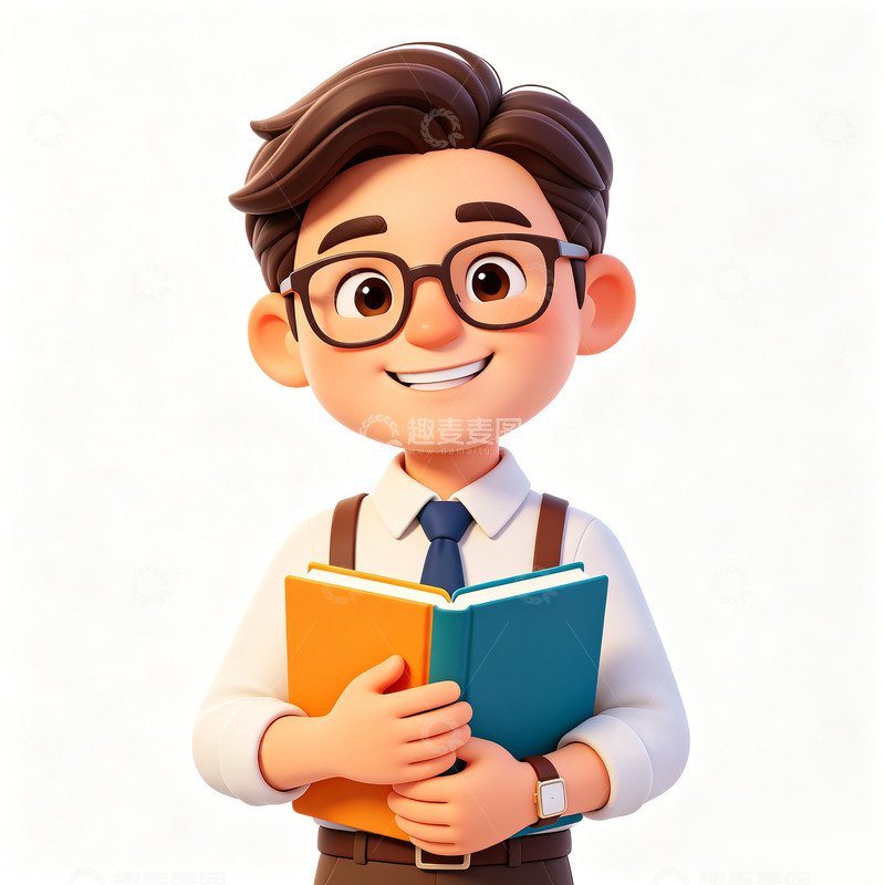 高清大图下载【趣麦麦图】卡通教师教学插图