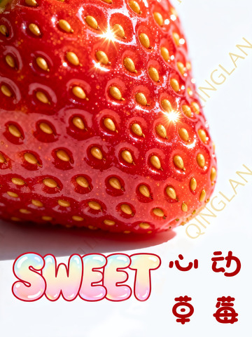 鲜红草莓特写摄影