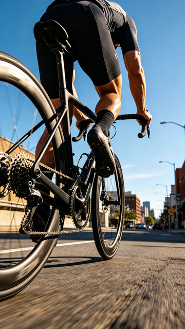 骑行城市公路运动摄影