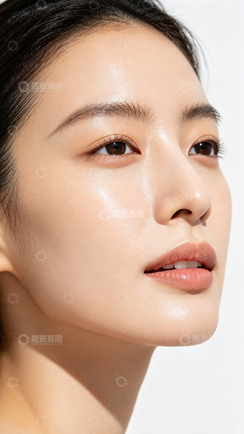 高清大图下载【趣麦麦图】精致妆容女性人像特写