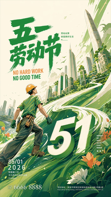 五一劳动节宣传海报设计