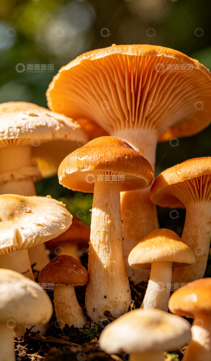 高清大图下载【趣麦麦图】森林野生蘑菇特写摄影照片