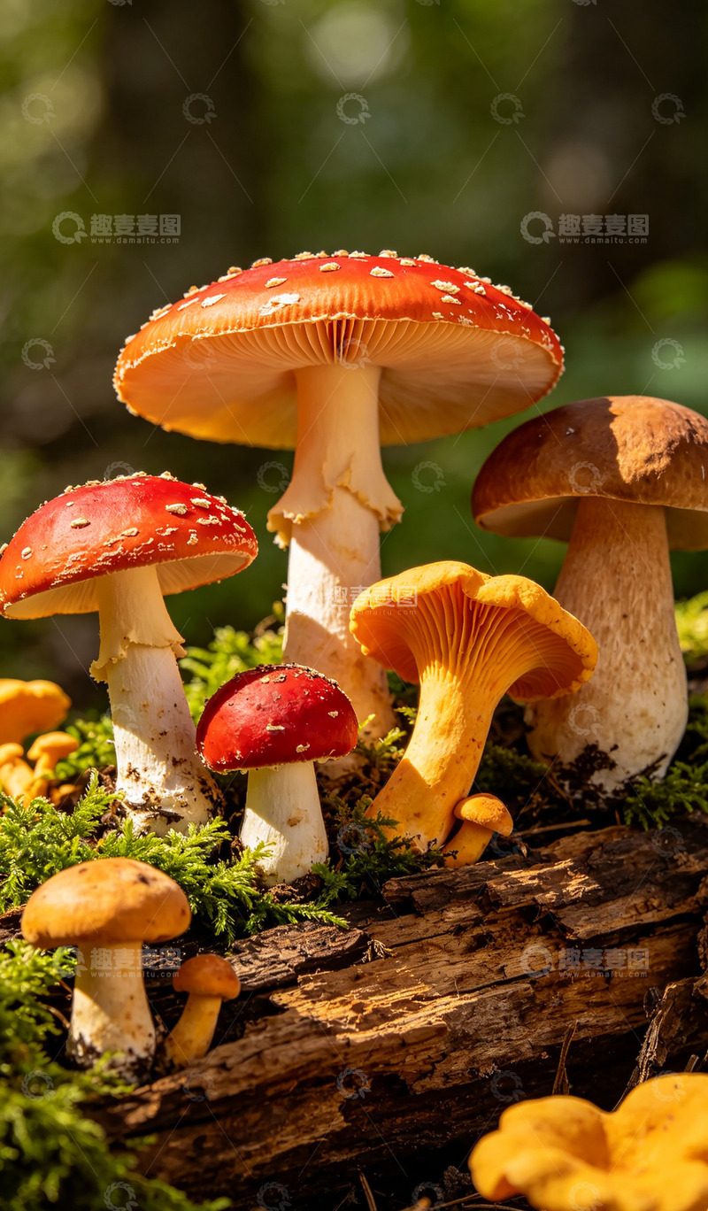 高清大图下载【趣麦麦图】森林蘑菇特写摄影照片