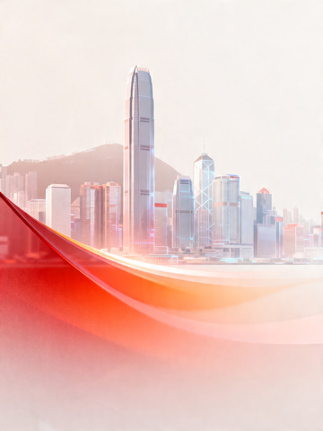 半透明磨砂玻璃材质城市建筑背景3