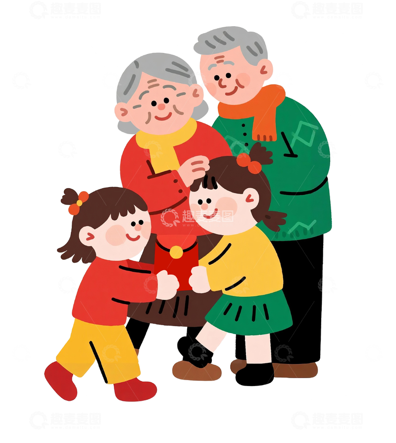 源文件下载【趣麦麦图】扁平风格拜年发红包26