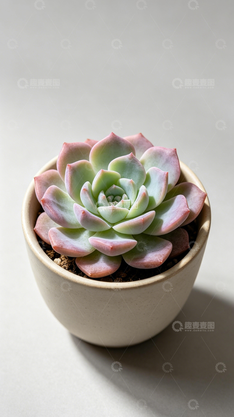 高清大图下载【趣麦麦图】简约可爱多肉植物