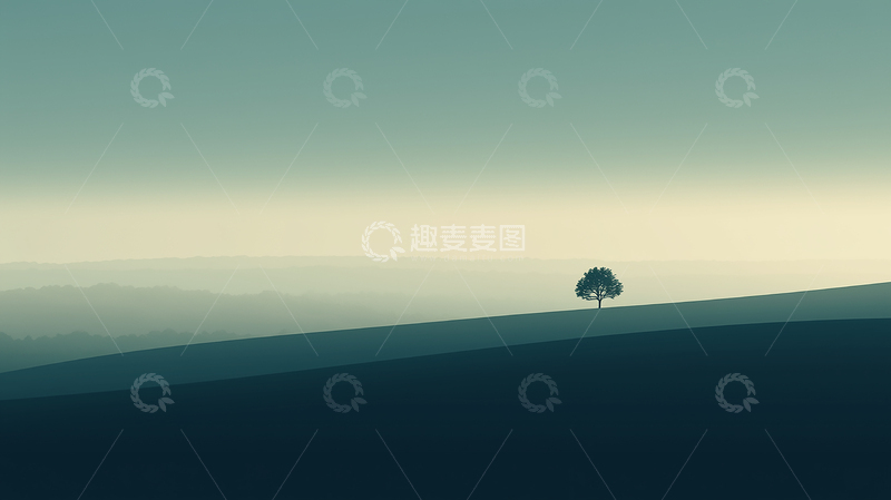 高清大图下载【趣麦麦图】荒野中的静谧树之守望