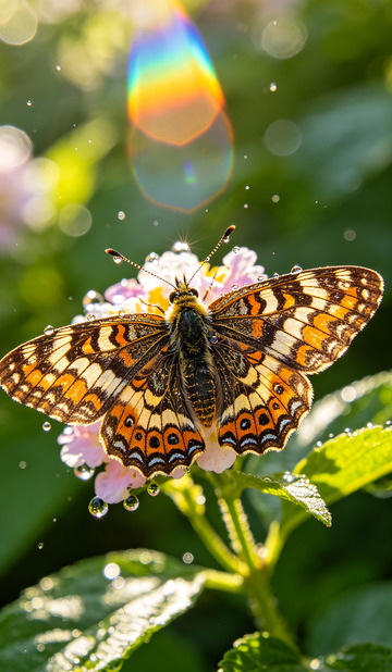 阳光蝴蝶花间舞