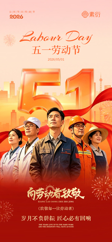 五一51劳动节宣传海报设计素材