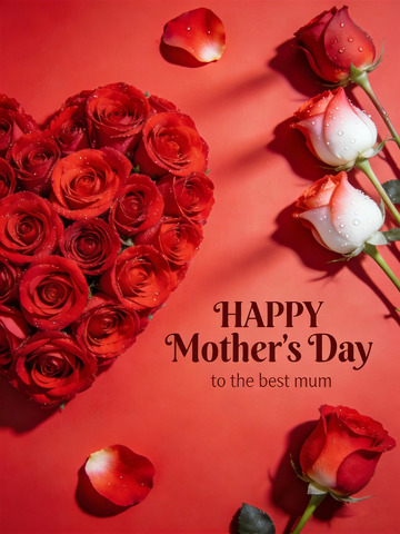母亲节玫瑰祝福海报设计1
