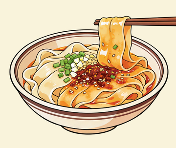 西北油泼面插画3