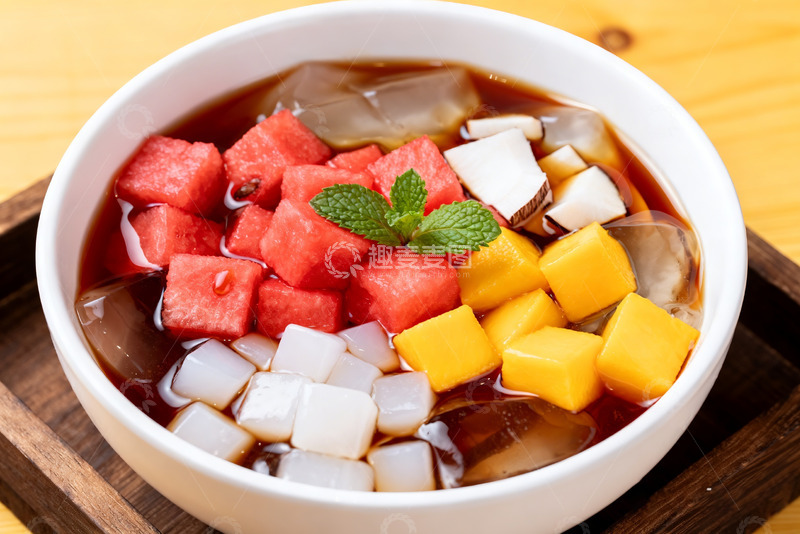 高清大图下载【趣麦麦图】夏日清凉冰粉甜品静物