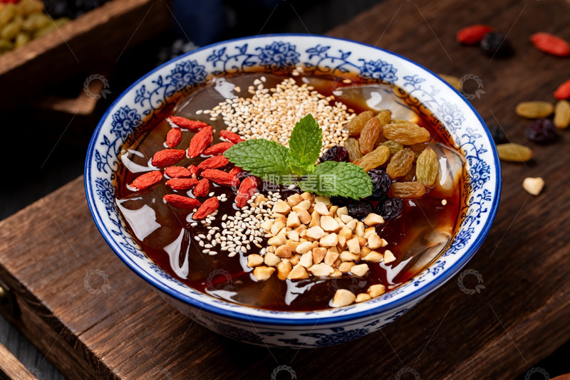 高清大图下载【趣麦麦图】多料水果冰粉解暑美食0