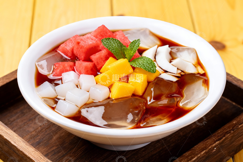 高清大图下载【趣麦麦图】多料水果冰粉解暑美食7