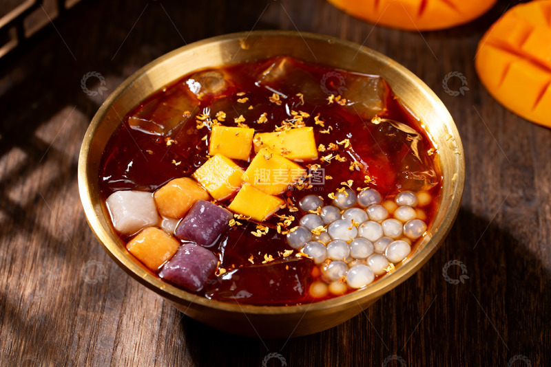 高清大图下载【趣麦麦图】多料水果冰粉解暑美食6