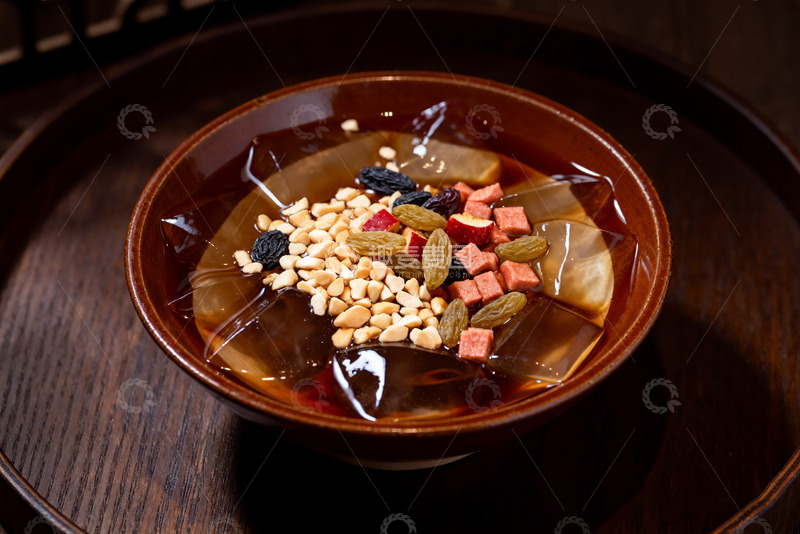 高清大图下载【趣麦麦图】传统多料冰粉小吃