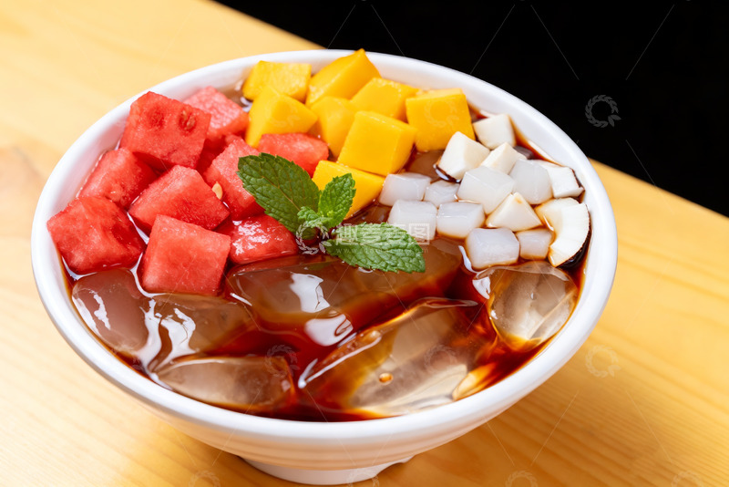 高清大图下载【趣麦麦图】传统多料冰粉小吃6
