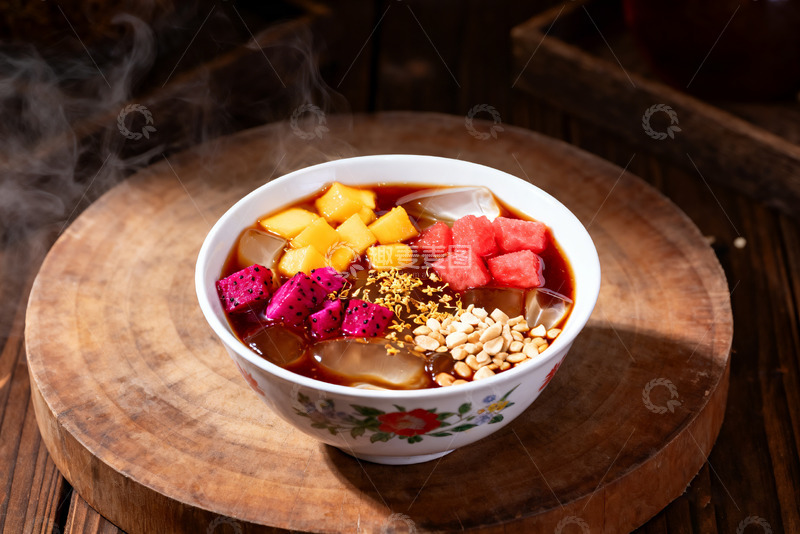 高清大图下载【趣麦麦图】传统多料冰粉小吃2