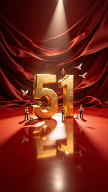 神圣感舞台绸带立体51海报1