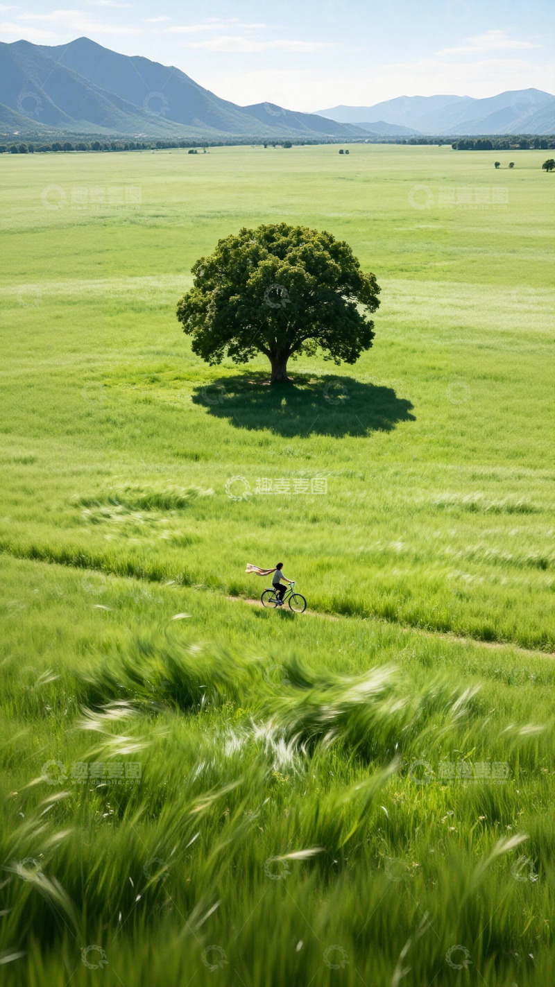高清大图下载【趣麦麦图】治愈系户外骑行摄影1