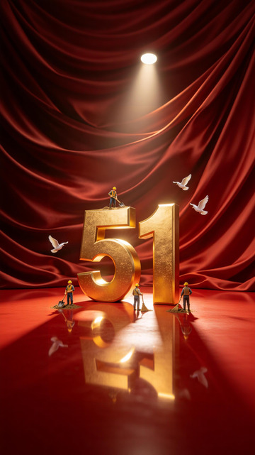 神圣感舞台绸带立体51海报2