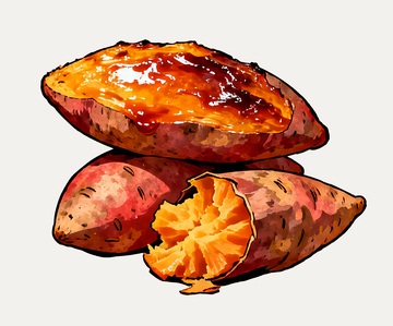 插画烤红薯2
