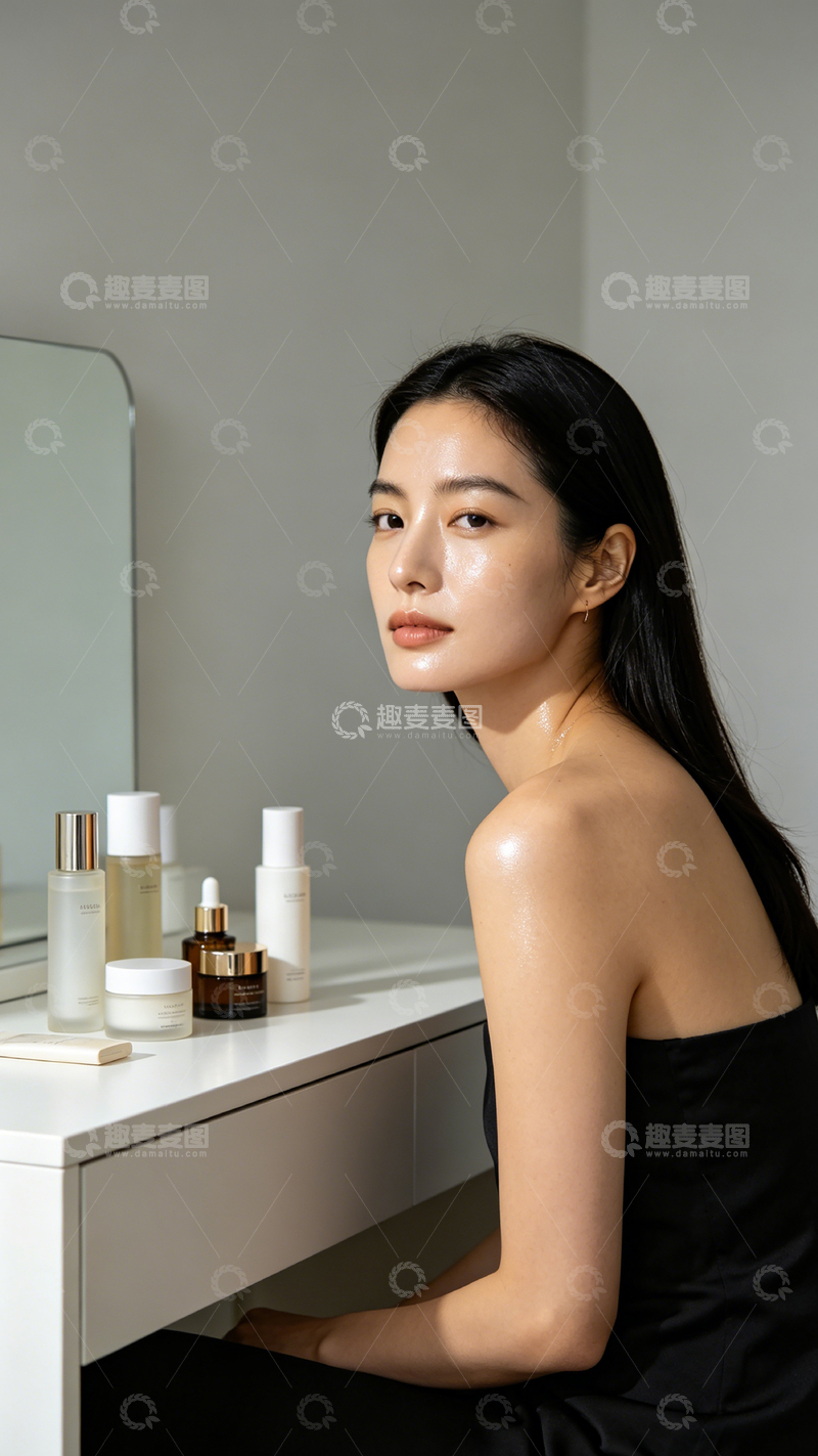 高清大图下载【趣麦麦图】简约护肤美妆写真