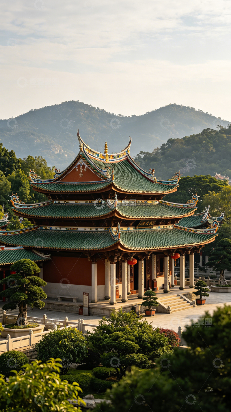 高清大图下载【趣麦麦图】古典中式建筑山水风光