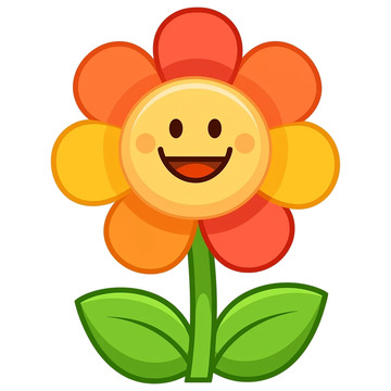笑颜盛开的花朵奇幻世界