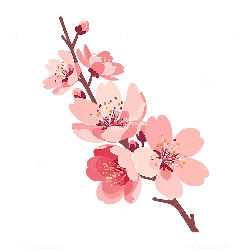 高清大图下载【趣麦麦图】桃花灼灼春风十里画卷